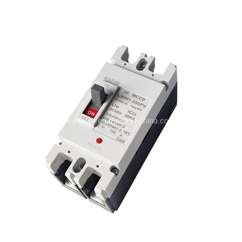 DC MCCB 500V 2p 4p 250A Solor PV Moulded Case Circuit Breaker