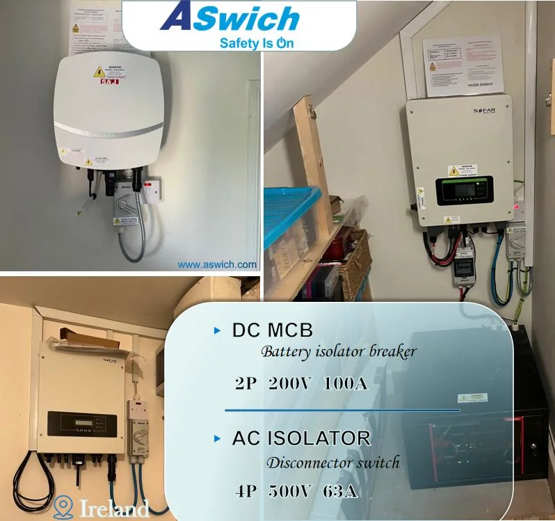 Aswich IEC EAS 250V 2p Photovoltaic Power Generation System PV AC 63A Isolator