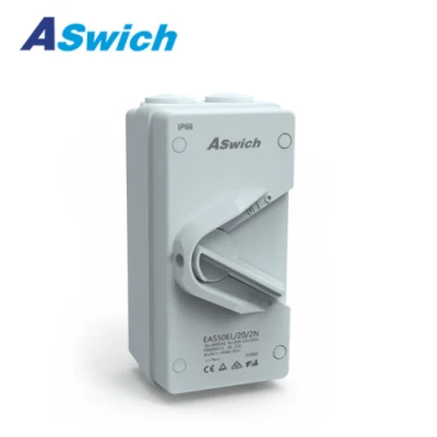 Aswich IEC EAS 250V 2p Sistema de generación de energía fotovoltaica PV AC 63A Aislador